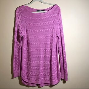 Lauren Ralph Lauren Knit Sweater Size Large long sleeve / Tunic Length LIKE NEW